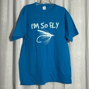 Gildan Blue 'I'm So Fly' Short Sleeve Tee